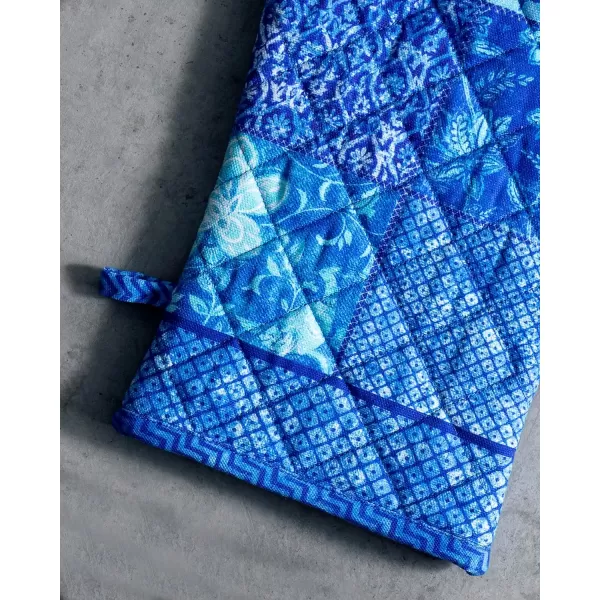imageMaison d Hermine Oven Mitt  Pot Holder 100 Cotton Heat Resistant Kitchen Oven Gloves 75quotx13quot ampamp Hot Pads 8quotx8quot Chef Women ampamp Men Parties Birdies On Wire  SpringSummer24  Indigo Love