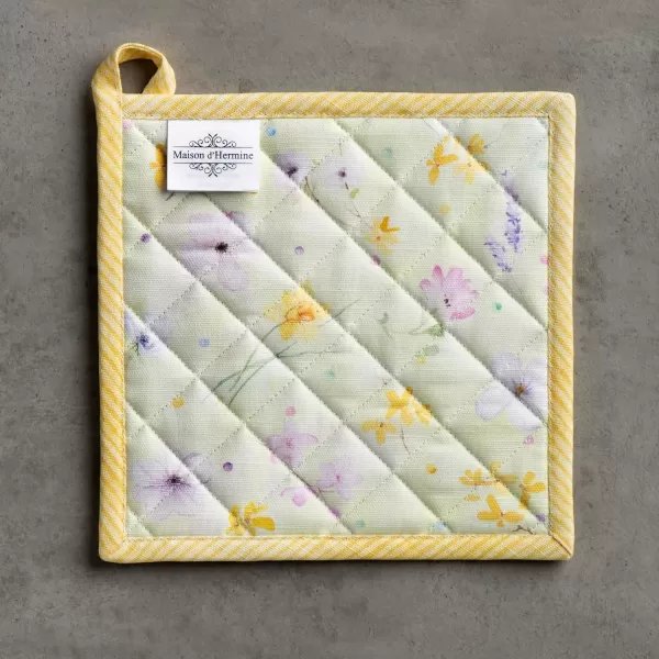 imageMaison d Hermine Oven Mitt  Pot Holder 100 Cotton Heat Resistant Kitchen Oven Gloves 75quotx13quot ampamp Hot Pads 8quotx8quot Chef Women ampamp Men Parties Birdies On Wire  SpringSummerEaster Zest