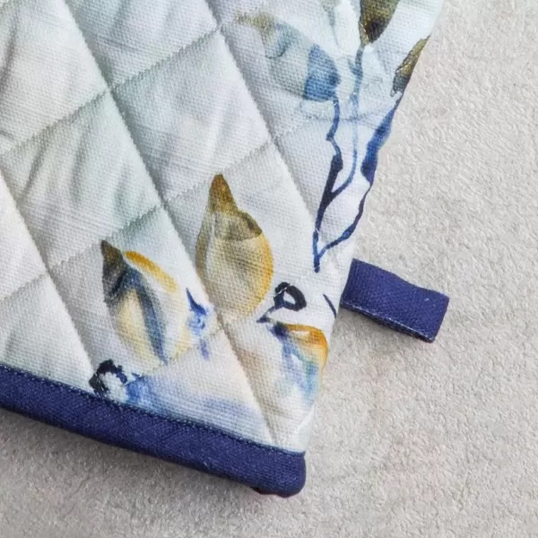 imageMaison d Hermine Oven Mitt  Pot Holder 100 Cotton Heat Resistant Kitchen Oven Gloves 75quotx13quot ampamp Hot Pads 8quotx8quot Chef Women ampamp Men Parties Birdies On Wire  SpringSummer25  Lazy Summer Days