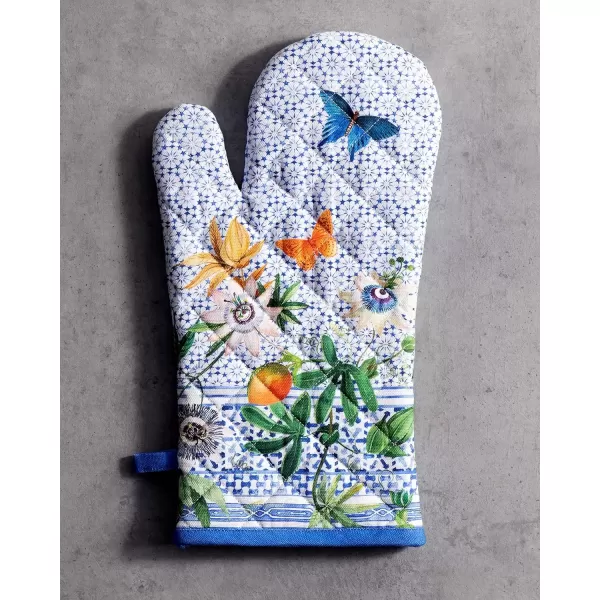 imageMaison d Hermine Oven Mitt  Pot Holder 100 Cotton Heat Resistant Kitchen Oven Gloves 75quotx13quot ampamp Hot Pads 8quotx8quot Chef Women ampamp Men Parties Birdies On Wire  SpringSummer33  Passiflora