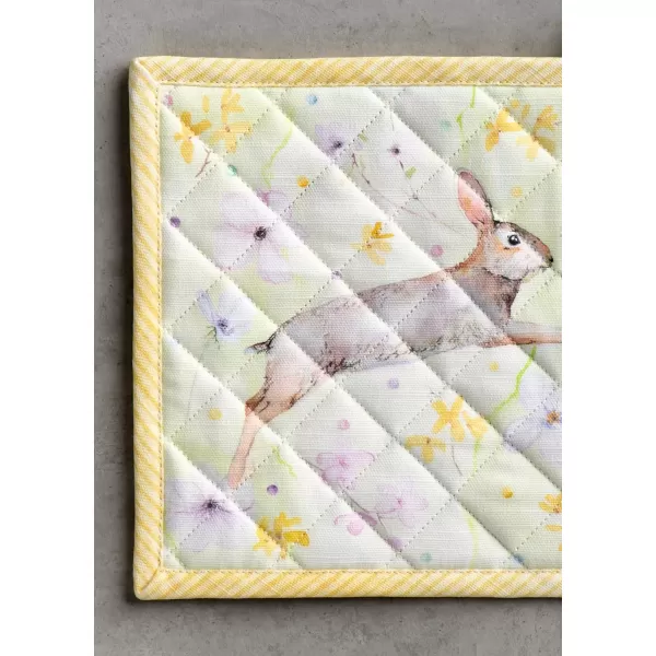 imageMaison d Hermine Oven Mitt  Pot Holder 100 Cotton Heat Resistant Kitchen Oven Gloves 75quotx13quot ampamp Hot Pads 8quotx8quot Chef Women ampamp Men Parties Birdies On Wire  SpringSummerEaster Zest