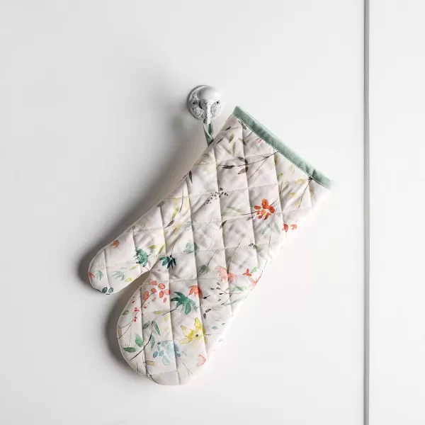 imageMaison d Hermine Oven Mitt  Pot Holder 100 Cotton Heat Resistant Kitchen Oven Gloves 75quotx13quot ampamp Hot Pads 8quotx8quot Chef Women ampamp Men Parties Birdies On Wire  SpringSummer10  Colmar