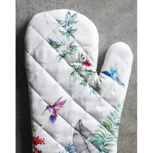 imageMaison d Hermine Oven Mitt  Pot Holder 100 Cotton Heat Resistant Kitchen Oven Gloves 75quotx13quot ampamp Hot Pads 8quotx8quot Chef Women ampamp Men Parties Birdies On Wire  SpringSummer11  Tropiques