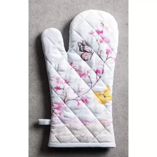 imageMaison d Hermine Oven Mitt  Pot Holder 100 Cotton Heat Resistant Kitchen Oven Gloves 75quotx13quot ampamp Hot Pads 8quotx8quot Chef Women ampamp Men Parties Birdies On Wire  SpringSummer17  Blossoms in Spring