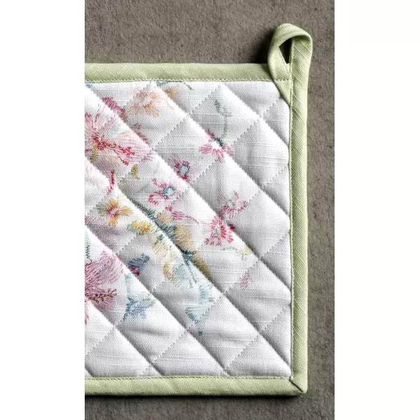 imageMaison d Hermine Oven Mitt  Pot Holder 100 Cotton Heat Resistant Kitchen Oven Gloves 75quotx13quot ampamp Hot Pads 8quotx8quot Chef Women ampamp Men Parties Birdies On Wire  SpringSummer52  Paradise Island