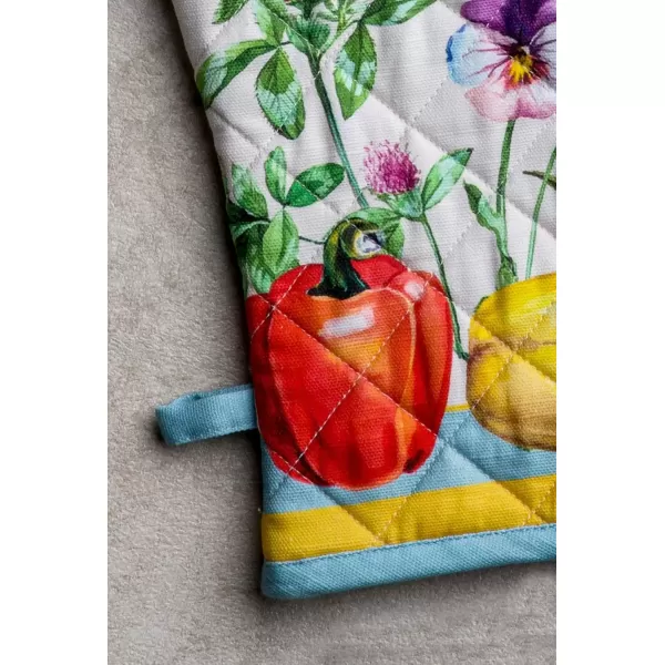 imageMaison d Hermine Oven Mitt  Pot Holder 100 Cotton Heat Resistant Kitchen Oven Gloves 75quotx13quot ampamp Hot Pads 8quotx8quot Chef Women ampamp Men Parties Birdies On Wire  SpringSummer30  Giverny