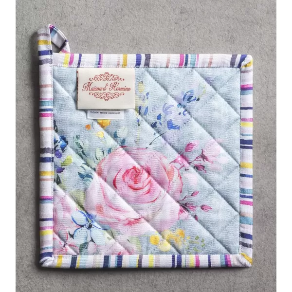 imageMaison d Hermine Oven Mitt  Pot Holder 100 Cotton Heat Resistant Kitchen Oven Gloves 75quotx13quot ampamp Hot Pads 8quotx8quot Chef Women ampamp Men Parties Birdies On Wire  SpringSummer22  Sweet Rose Lavender  Lush