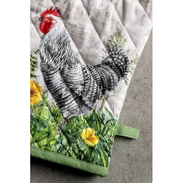 imageMaison d Hermine Oven Mitt  Pot Holder 100 Cotton Heat Resistant Kitchen Oven Gloves 75quotx13quot ampamp Hot Pads 8quotx8quot Chef Women ampamp Men Parties Birdies On Wire  SpringSummer18  Basse Cour