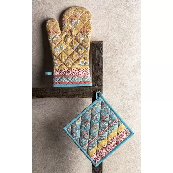 imageMaison d Hermine Oven Mitt  Pot Holder 100 Cotton Heat Resistant Kitchen Oven Gloves 75quotx13quot ampamp Hot Pads 8quotx8quot Chef Women ampamp Men Parties Birdies On Wire  SpringSummer4  Marquise