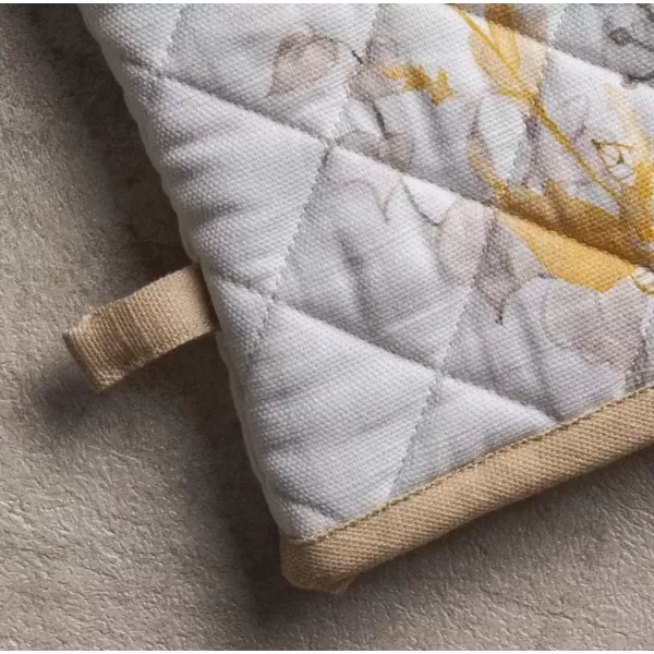 imageMaison d Hermine Oven Mitt  Pot Holder 100 Cotton Heat Resistant Kitchen Oven Gloves 75quotx13quot ampamp Hot Pads 8quotx8quot Chef Women ampamp Men Parties Birdies On Wire  SpringSummer35  Meadow Florals  Beige