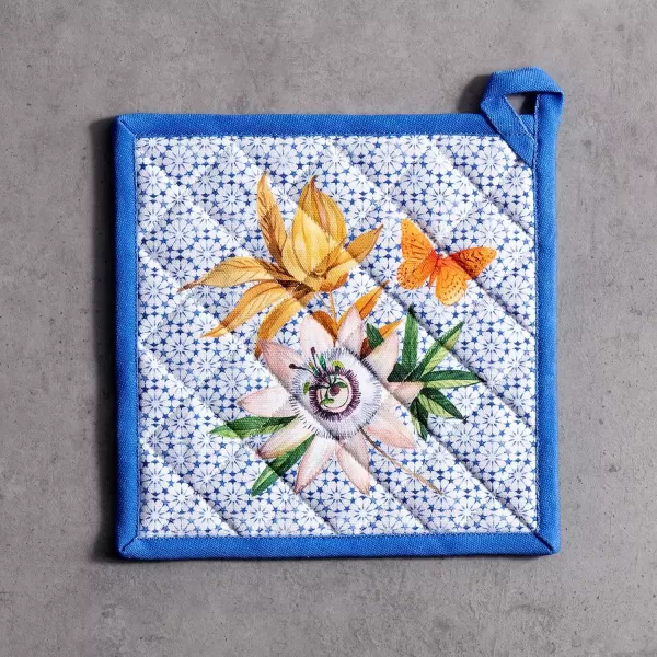 imageMaison d Hermine Oven Mitt  Pot Holder 100 Cotton Heat Resistant Kitchen Oven Gloves 75quotx13quot ampamp Hot Pads 8quotx8quot Chef Women ampamp Men Parties Birdies On Wire  SpringSummer33  Passiflora