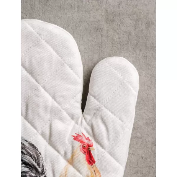 imageMaison d Hermine Oven Mitt  Pot Holder 100 Cotton Heat Resistant Kitchen Oven Gloves 75quotx13quot ampamp Hot Pads 8quotx8quot Chef Women ampamp Men Parties Birdies On Wire  SpringSummer5  Campagne  Coq