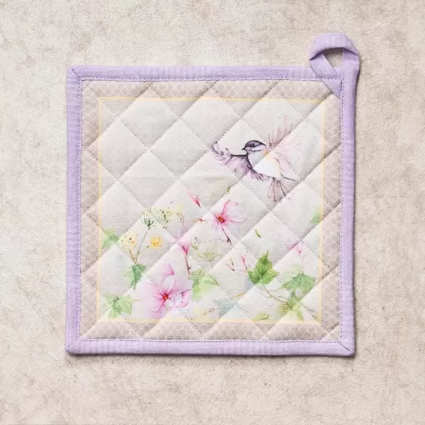imageMaison d Hermine Oven Mitt  Pot Holder 100 Cotton Heat Resistant Kitchen Oven Gloves 75quotx13quot ampamp Hot Pads 8quotx8quot Chef Women ampamp Men Parties Birdies On Wire  SpringSummerMagnolia Mornings