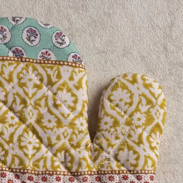 imageMaison d Hermine Oven Mitt  Pot Holder 100 Cotton Heat Resistant Kitchen Oven Gloves 75quotx13quot ampamp Hot Pads 8quotx8quot Chef Women ampamp Men Parties Birdies On Wire  SpringSummer13  Provence