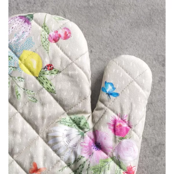 imageMaison d Hermine Oven Mitt  Pot Holder 100 Cotton Heat Resistant Kitchen Oven Gloves 75quotx13quot ampamp Hot Pads 8quotx8quot Chef Women ampamp Men Parties Birdies On Wire  SpringSummer21  Jardin Dete  Fog