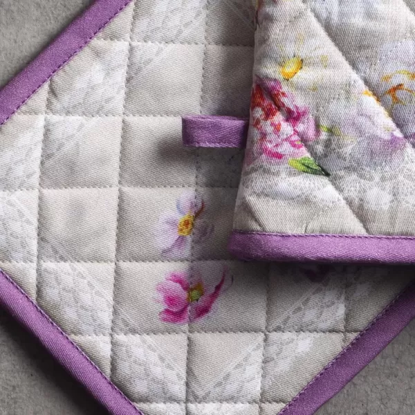 imageMaison d Hermine Oven Mitt  Pot Holder 100 Cotton Heat Resistant Kitchen Oven Gloves 75quotx13quot ampamp Hot Pads 8quotx8quot Chef Women ampamp Men Parties Birdies On Wire  SpringSummer40  Pivoine