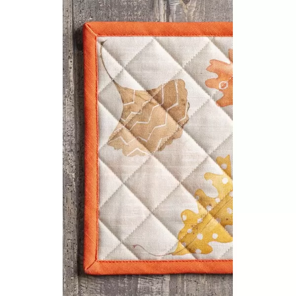 imageMaison d Hermine Pot Holder 100 Cotton Potholder Set of 2 Heat Resistant 8quotx8quot with Loop Hot Pads Kitchen Baking Barbeque ampamp Microwave Kalahari  ThanksgivingChristmas20  Colors of Autumn