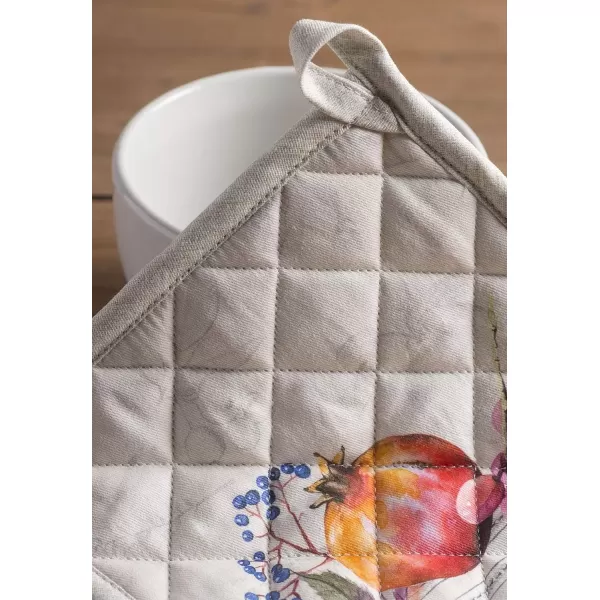 imageMaison d Hermine Pot Holder 100 Cotton Potholder Set of 2 Heat Resistant 8quotx8quot with Loop Hot Pads Kitchen Baking Barbeque ampamp Microwave Kalahari  ThanksgivingChristmas23  Fruit Dhiver