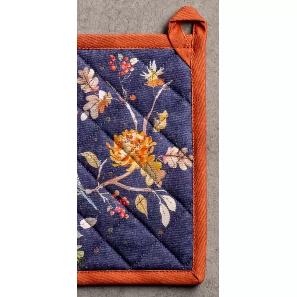 imageMaison d Hermine Pot Holder 100 Cotton Potholder Set of 2 Heat Resistant 8quotx8quot with Loop Hot Pads Kitchen Baking Barbeque ampamp Microwave Kalahari  ThanksgivingChristmas2  Kelim  Infinity