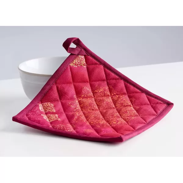 imageMaison d Hermine Pot Holder 100 Cotton Potholder Set of 2 Heat Resistant 8quotx8quot with Loop Hot Pads Kitchen Baking Barbeque ampamp Microwave Kalahari  ThanksgivingChristmas25  Versailles