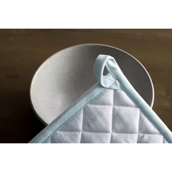 imageMaison d Hermine Pot Holder 100 Cotton Potholder Set of 2 Heat Resistant 8quotx8quot with Loop Hot Pads Kitchen Baking Barbeque ampamp Microwave Kalahari  ThanksgivingChristmas38  Whitish Shabby Chique