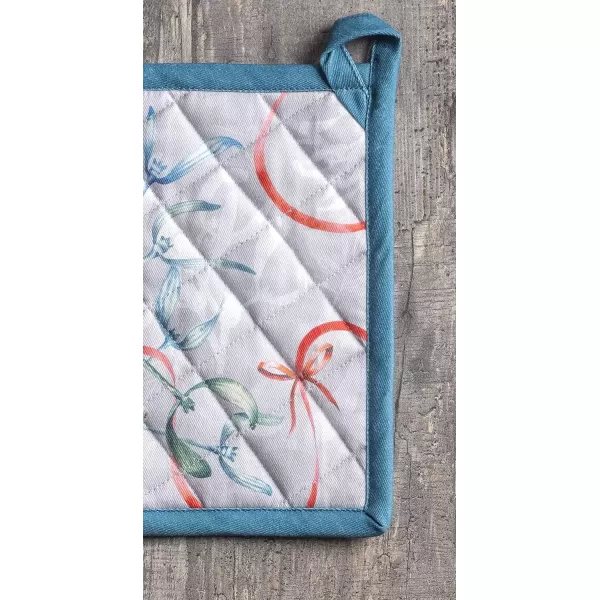 imageMaison d Hermine Pot Holder 100 Cotton Potholder Set of 2 Heat Resistant 8quotx8quot with Loop Hot Pads Kitchen Baking Barbeque ampamp Microwave Kalahari  ThanksgivingChristmas41  Enora