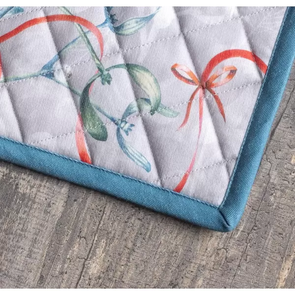 imageMaison d Hermine Pot Holder 100 Cotton Potholder Set of 2 Heat Resistant 8quotx8quot with Loop Hot Pads Kitchen Baking Barbeque ampamp Microwave Kalahari  ThanksgivingChristmas41  Enora