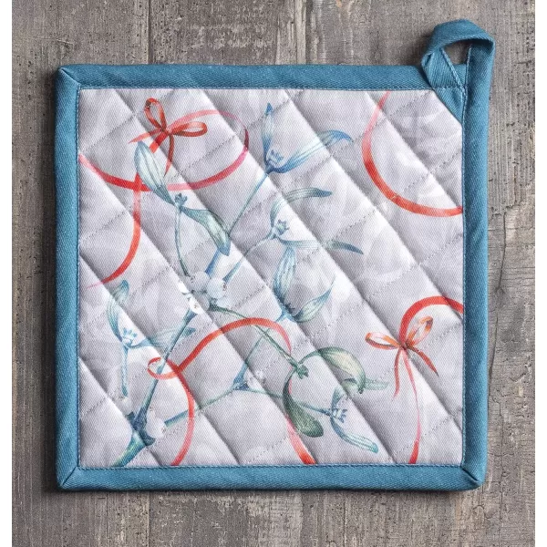 imageMaison d Hermine Pot Holder 100 Cotton Potholder Set of 2 Heat Resistant 8quotx8quot with Loop Hot Pads Kitchen Baking Barbeque ampamp Microwave Kalahari  ThanksgivingChristmas41  Enora