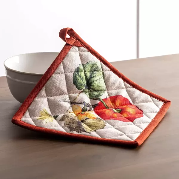 imageMaison d Hermine Pot Holder 100 Cotton Potholder Set of 2 Heat Resistant 8quotx8quot with Loop Hot Pads Kitchen Baking Barbeque ampamp Microwave Kalahari  ThanksgivingChristmas28  Potiron