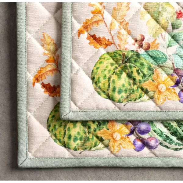 imageMaison d Hermine Pot Holder 100 Cotton Potholder Set of 2 Heat Resistant 8quotx8quot with Loop Hot Pads Kitchen Baking Barbeque ampamp Microwave Kalahari  ThanksgivingChristmas40  Lumina