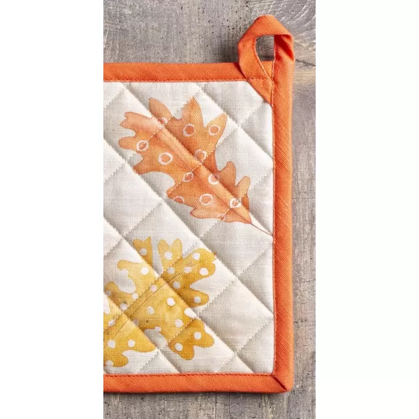 imageMaison d Hermine Pot Holder 100 Cotton Potholder Set of 2 Heat Resistant 8quotx8quot with Loop Hot Pads Kitchen Baking Barbeque ampamp Microwave Kalahari  ThanksgivingChristmas20  Colors of Autumn