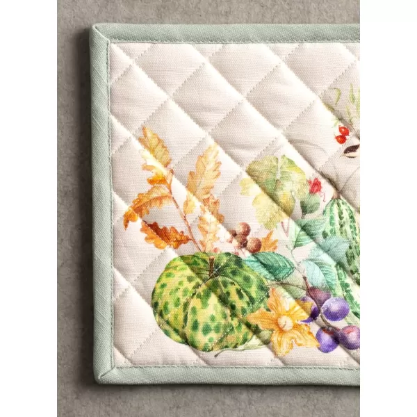 imageMaison d Hermine Pot Holder 100 Cotton Potholder Set of 2 Heat Resistant 8quotx8quot with Loop Hot Pads Kitchen Baking Barbeque ampamp Microwave Kalahari  ThanksgivingChristmas40  Lumina