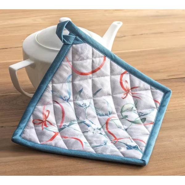 imageMaison d Hermine Pot Holder 100 Cotton Potholder Set of 2 Heat Resistant 8quotx8quot with Loop Hot Pads Kitchen Baking Barbeque ampamp Microwave Kalahari  ThanksgivingChristmas41  Enora