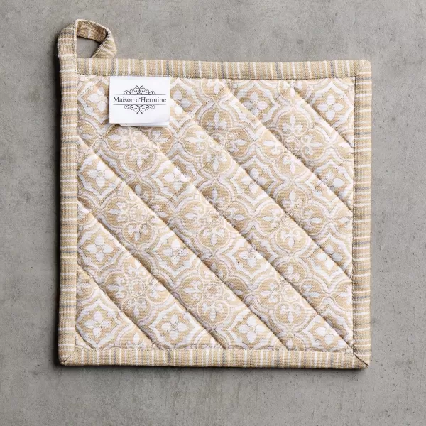 imageMaison d Hermine Pot Holder 100 Cotton Potholder Set of 2 Heat Resistant 8quotx8quot with Loop Hot Pads Kitchen Baking Barbeque ampamp Microwave Kalahari  ThanksgivingChristmas29  Pretty Autumn