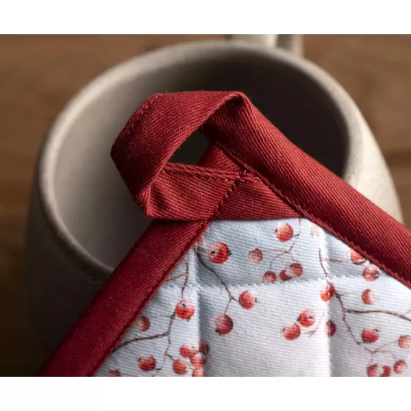 imageMaison d Hermine Pot Holder 100 Cotton Potholder Set of 2 Heat Resistant 8quotx8quot with Loop Hot Pads Kitchen Baking Barbeque ampamp Microwave Kalahari  ThanksgivingChristmas33  Fairytale Forest