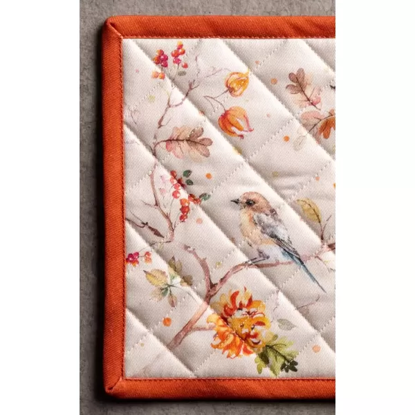 imageMaison d Hermine Pot Holder 100 Cotton Potholder Set of 2 Heat Resistant 8quotx8quot with Loop Hot Pads Kitchen Baking Barbeque ampamp Microwave Kalahari  ThanksgivingChristmas18  Kelim  Prairie