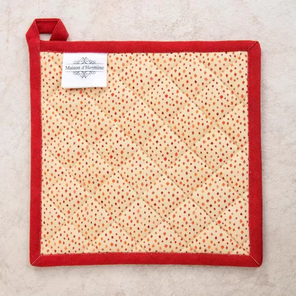 imageMaison d Hermine Pot Holder 100 Cotton Potholder Set of 2 Heat Resistant 8quotx8quot with Loop Hot Pads Kitchen Baking Barbeque ampamp Microwave Kalahari  ThanksgivingChristmas39  Kalahari
