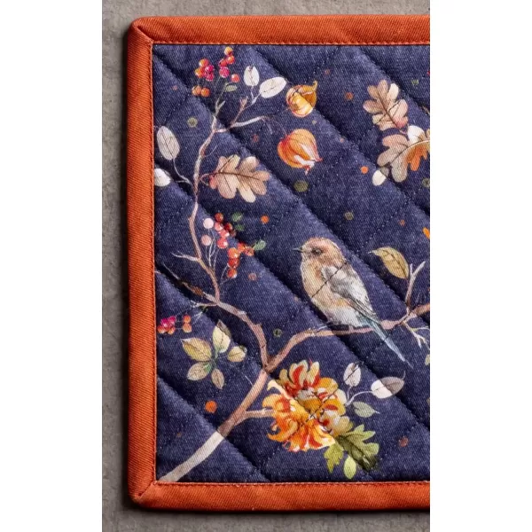 imageMaison d Hermine Pot Holder 100 Cotton Potholder Set of 2 Heat Resistant 8quotx8quot with Loop Hot Pads Kitchen Baking Barbeque ampamp Microwave Kalahari  ThanksgivingChristmas2  Kelim  Infinity