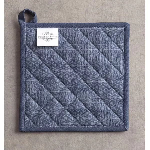 imageMaison d Hermine Pot Holder 100 Cotton Potholder Set of 2 Heat Resistant 8quotx8quot with Loop Hot Pads Kitchen Baking Barbeque ampamp Microwave Kalahari  ThanksgivingChristmas14  Christmas Joy