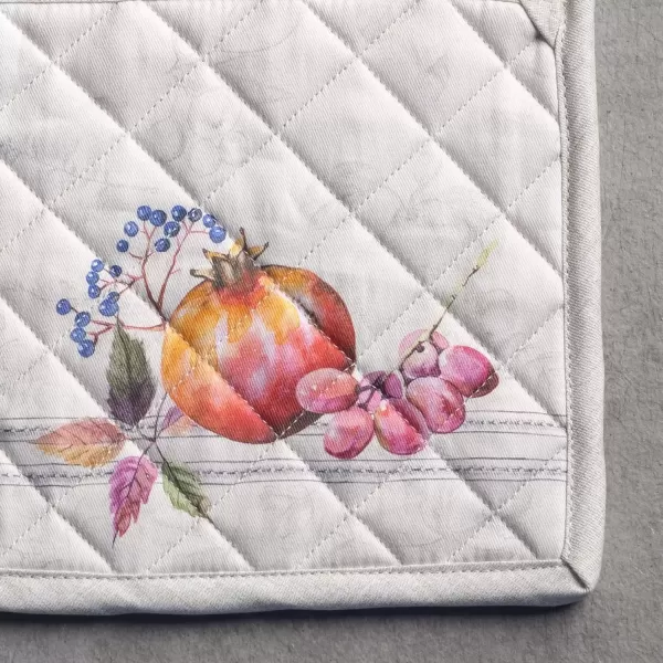 imageMaison d Hermine Pot Holder 100 Cotton Potholder Set of 2 Heat Resistant 8quotx8quot with Loop Hot Pads Kitchen Baking Barbeque ampamp Microwave Kalahari  ThanksgivingChristmas23  Fruit Dhiver