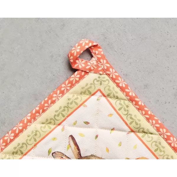 imageMaison d Hermine Pot Holder 100 Cotton Potholder Set of 2 Heat Resistant 8quotx8quot with Loop Hot Pads Kitchen Baking Barbeque ampamp Microwave Kalahari  ThanksgivingChristmas46  Pumpkin Passion