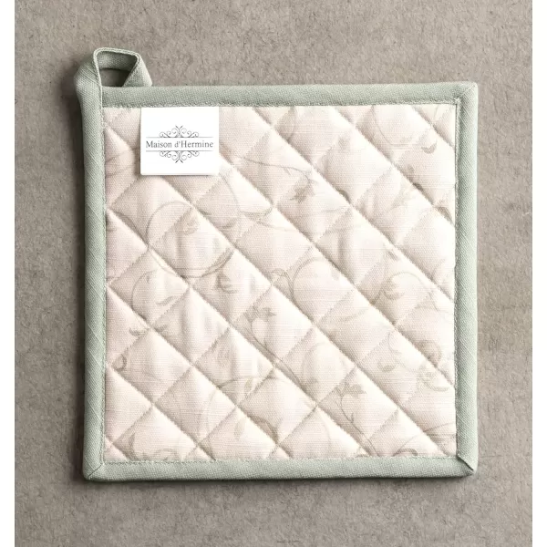 imageMaison d Hermine Pot Holder 100 Cotton Potholder Set of 2 Heat Resistant 8quotx8quot with Loop Hot Pads Kitchen Baking Barbeque ampamp Microwave Kalahari  ThanksgivingChristmas40  Lumina
