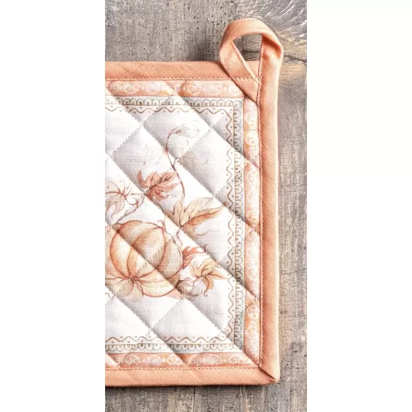 imageMaison d Hermine Pot Holder 100 Cotton Potholder Set of 2 Heat Resistant 8quotx8quot with Loop Hot Pads Kitchen Baking Barbeque ampamp Microwave Kalahari  ThanksgivingChristmas34  Giving Thanks