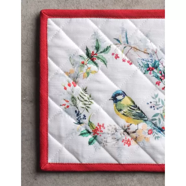 imageMaison d Hermine Pot Holder 100 Cotton Potholder Set of 2 Heat Resistant 8quotx8quot with Loop Hot Pads Kitchen Baking Barbeque ampamp Microwave Kalahari  ThanksgivingChristmas44  Morzine