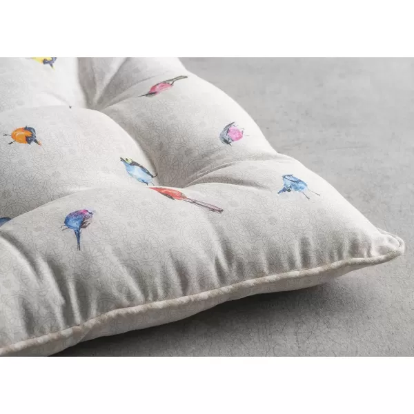 imageMaison d Hermine Chairpads 100 Cotton Set of 2 Decorative Chair Pads with Ties Polyester Filling CushionPillow for Office Kitchen ampamp Living Room Birdies On Wire  SpringSummer 16 Inch x 16 Inch