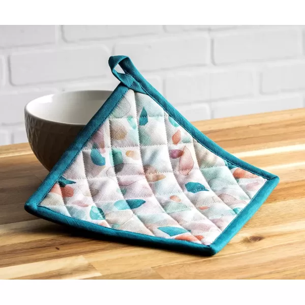 imageMaison d Hermine Potholders 100 Cotton 8quotx8quot Hotpads Heat Resistant with Loop Pot Holder Baking Grilling Home Handling Hot Pans Botanical Fresh  SpringSummer45  Summer Picnic