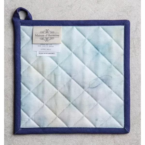 imageMaison d Hermine Potholders 100 Cotton 8quotx8quot Hotpads Heat Resistant with Loop Pot Holder Baking Grilling Home Handling Hot Pans Botanical Fresh  SpringSummer25  Lazy Summer Days