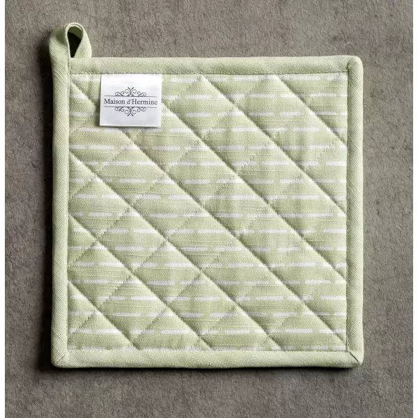 imageMaison d Hermine Potholders 100 Cotton 8quotx8quot Hotpads Heat Resistant with Loop Pot Holder Baking Grilling Home Handling Hot Pans Botanical Fresh  SpringSummer52  Paradise Island
