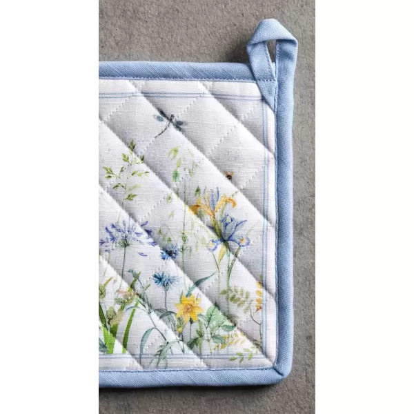 imageMaison d Hermine Potholders 100 Cotton 8quotx8quot Hotpads Heat Resistant with Loop Pot Holder Baking Grilling Home Handling Hot Pans Botanical Fresh  SpringSummer9  Fleurs De Mai