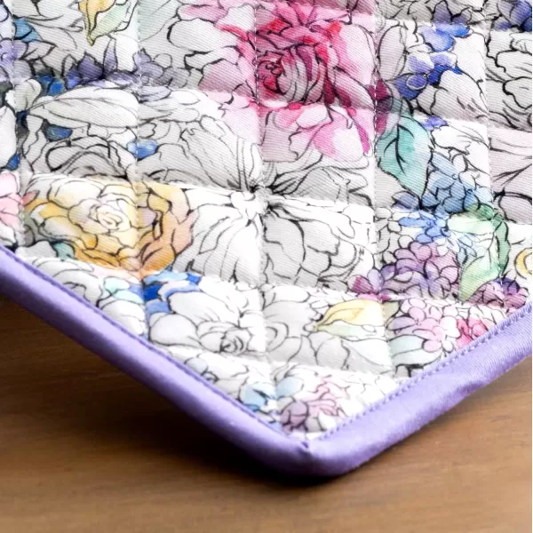 imageMaison d Hermine Potholders 100 Cotton 8quotx8quot Hotpads Heat Resistant with Loop Pot Holder Baking Grilling Home Handling Hot Pans Botanical Fresh  SpringSummer36  Floral Love